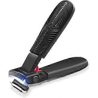 Heavy Duty Thick Nail Clippers with Catcher, Wide Grooming Clippers for Men Women, Black