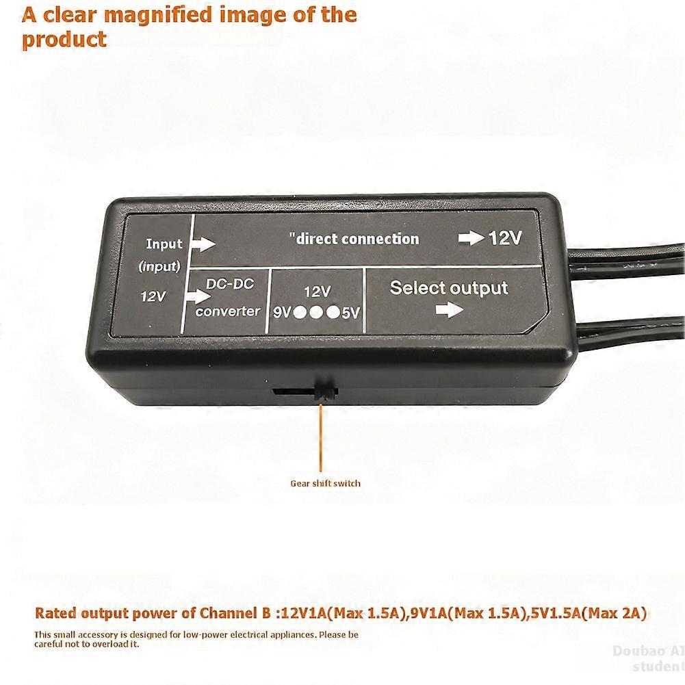 DC5521 LED Light and Speaker Power Cable for Small Electronics 12V 5V 9VOutput with Double Wire Split