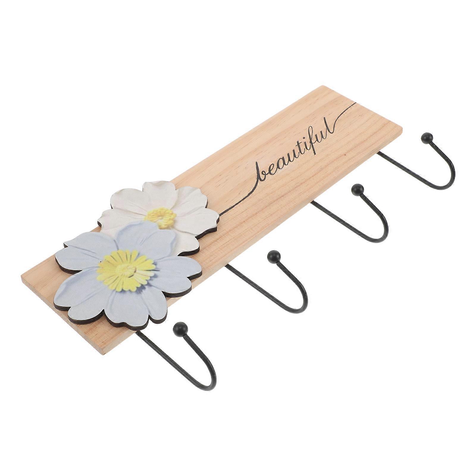 Wood Coat Rack for Coats Wall Mount Hooks Functional Hanging Solution