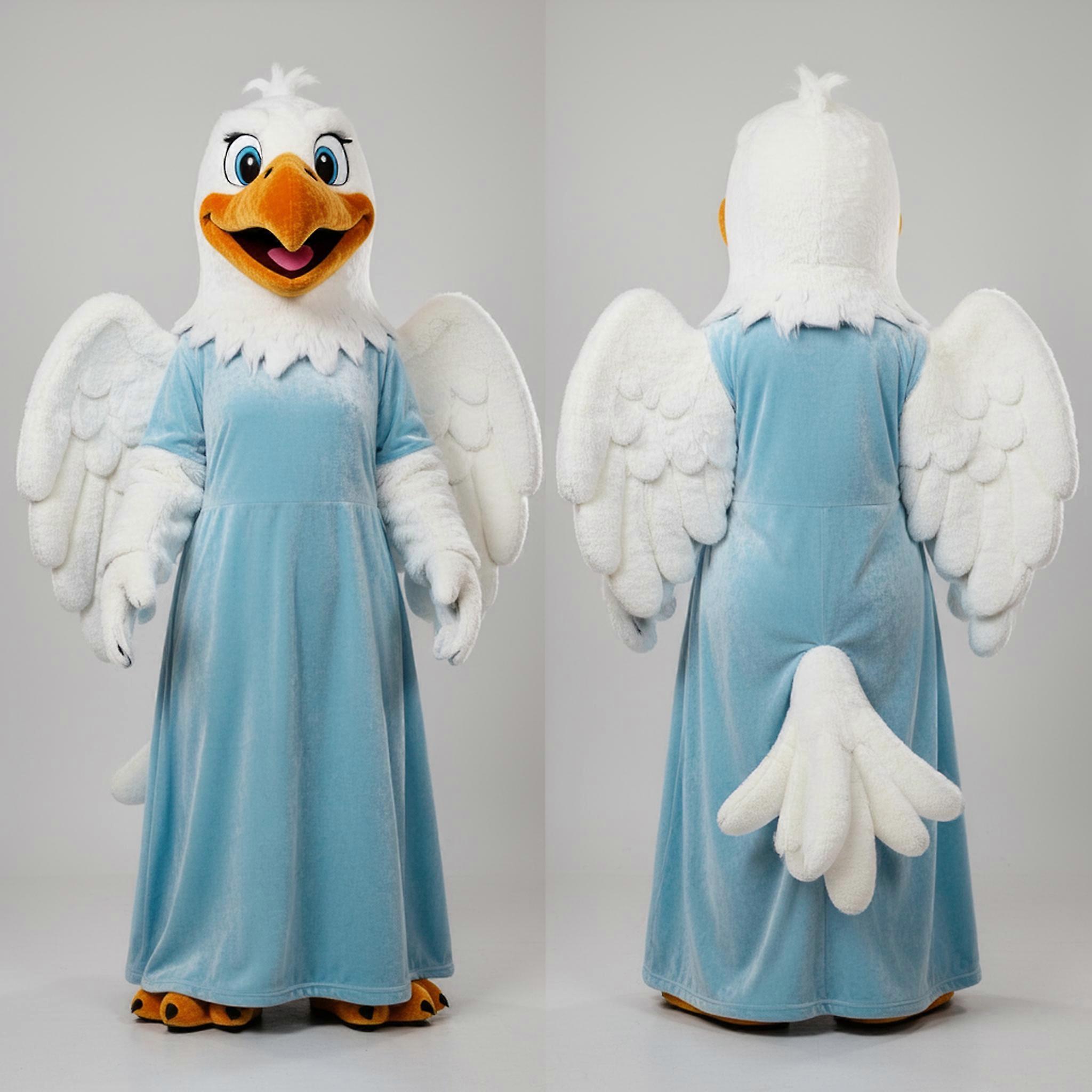 MASTICOT Pastel Blue Velvety Eagle Mascot