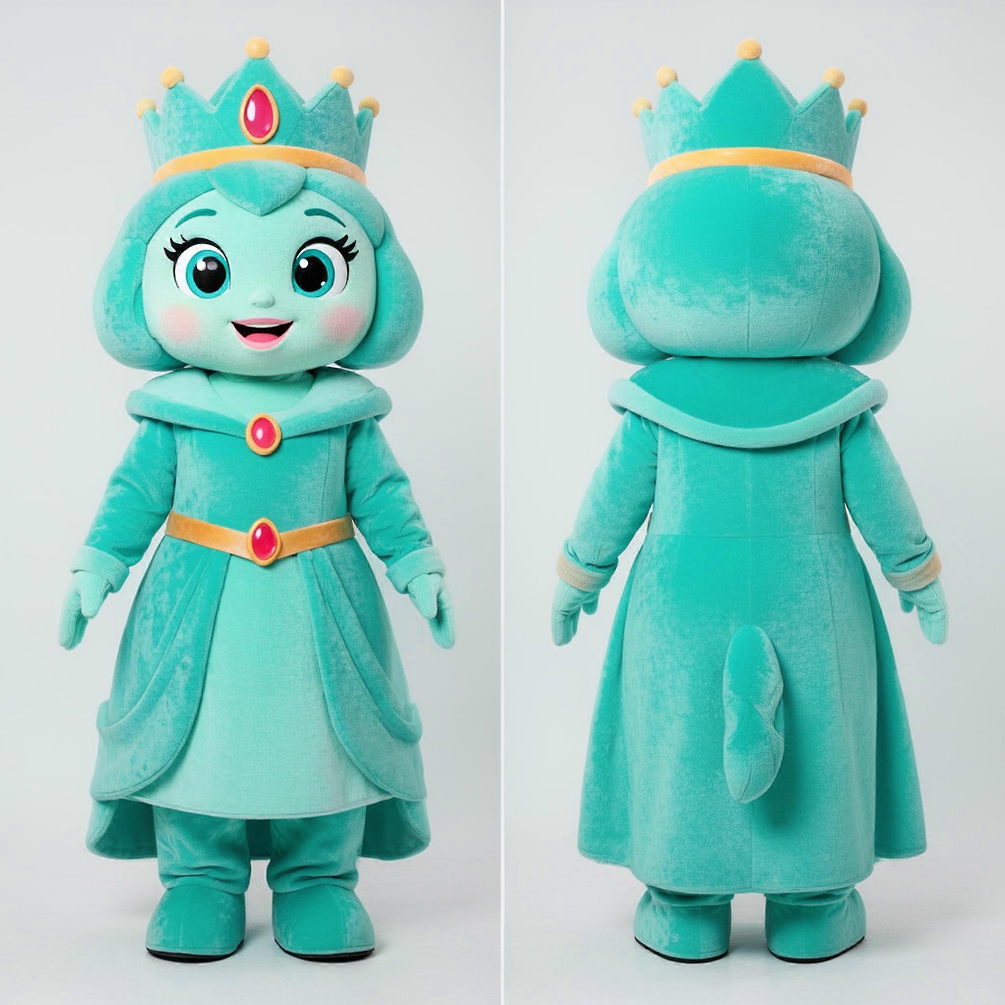 MASTICOT Turquoise Velvety Queen Mascot