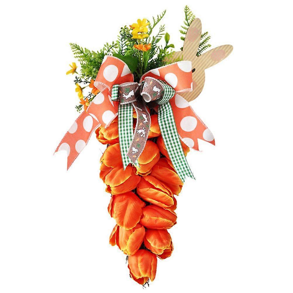 Teardrop Tulip Wreath Easter Door Decor