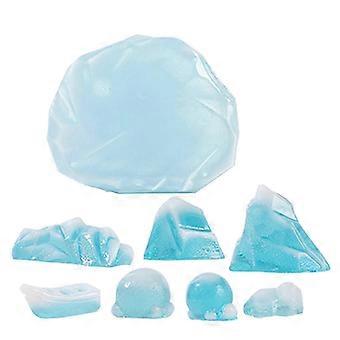 Modelo de iceberg ártico de resina, decoración de pingüino para el hogar, juego de 8 miniaturas DIY