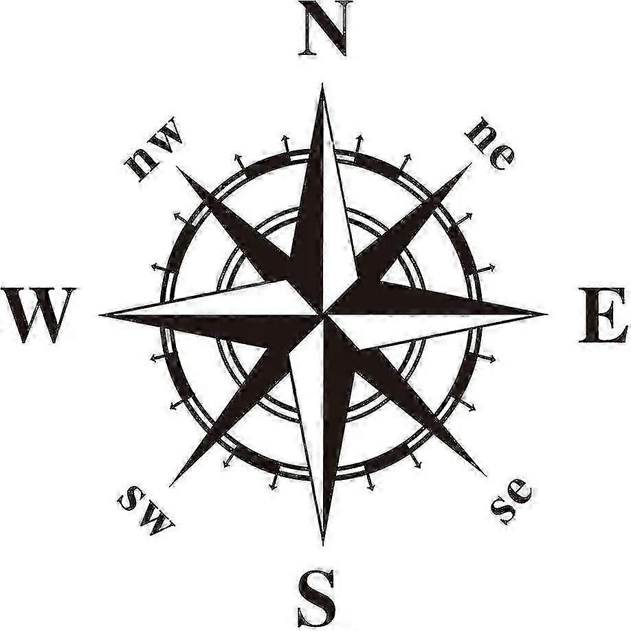 Decorative decals for boat interior with removable compass
