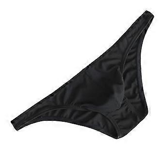 Herren Slips aus Eisseide, dünne Streifen, einfarbig, U-konvex innen, sexy, schnelltrocknende Tanga-Höschen, Unterhose