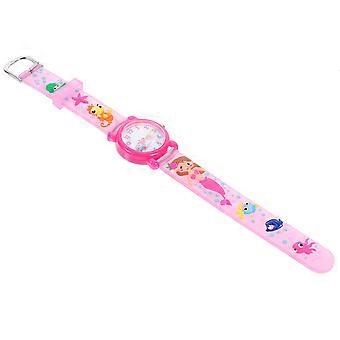 Childrens Animated Training Watch Waterproof Round Fashionable Children Boys Girls Gift Everyday Wear Silicone 1Pack