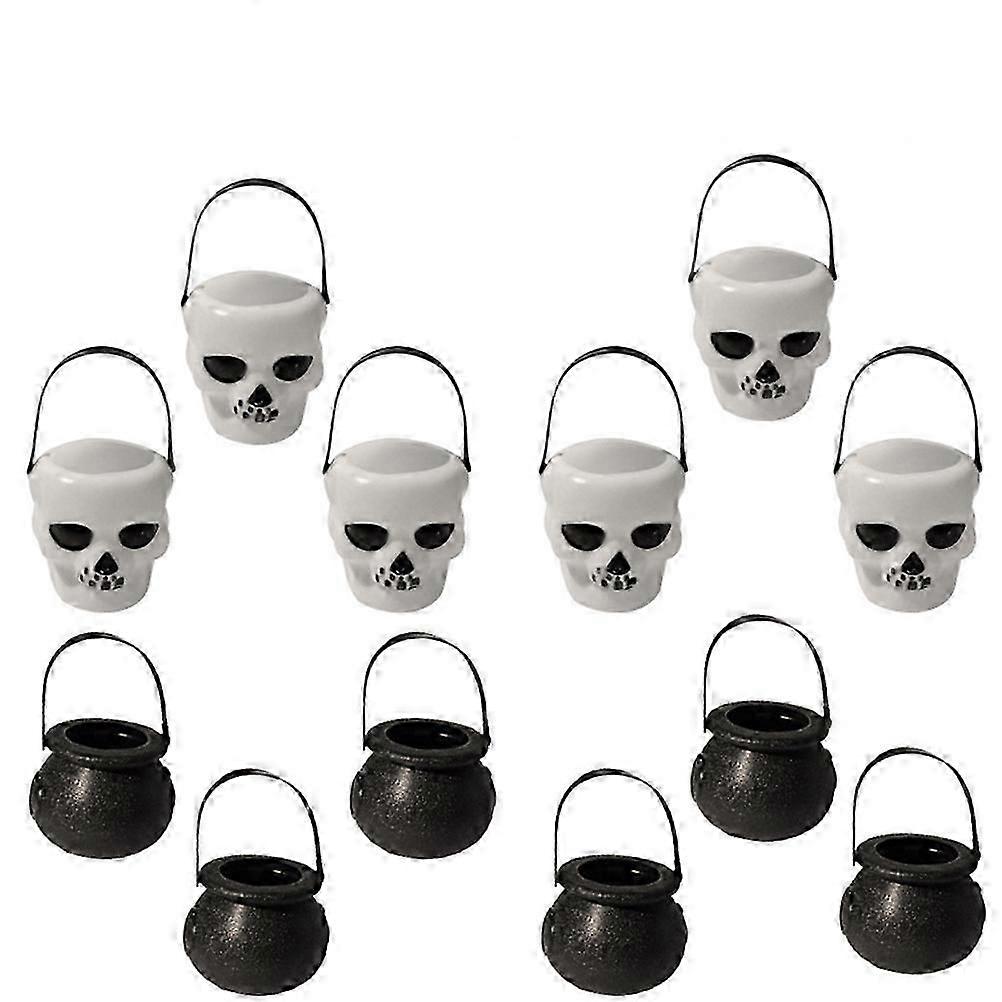 Halloween Decor 8Pcs Skull Shape Candy Jars for Candy Storage