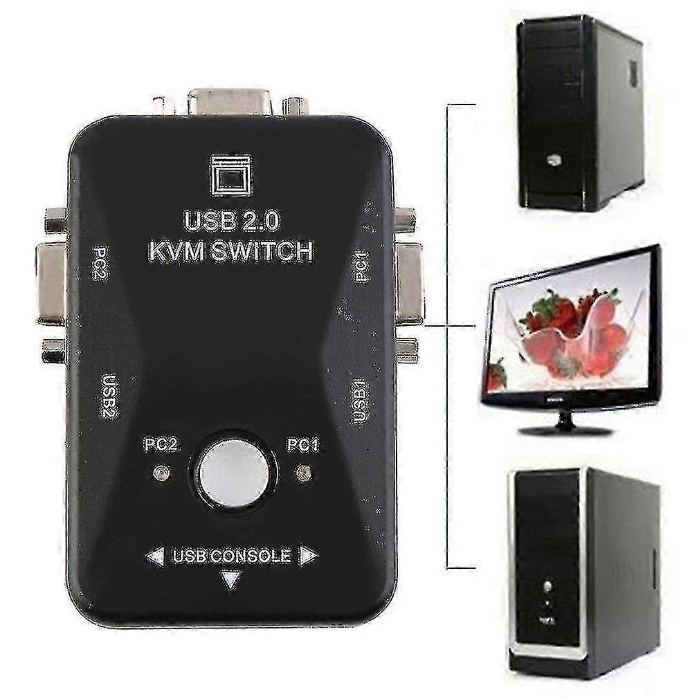 2-Port USB VGA KVM Box