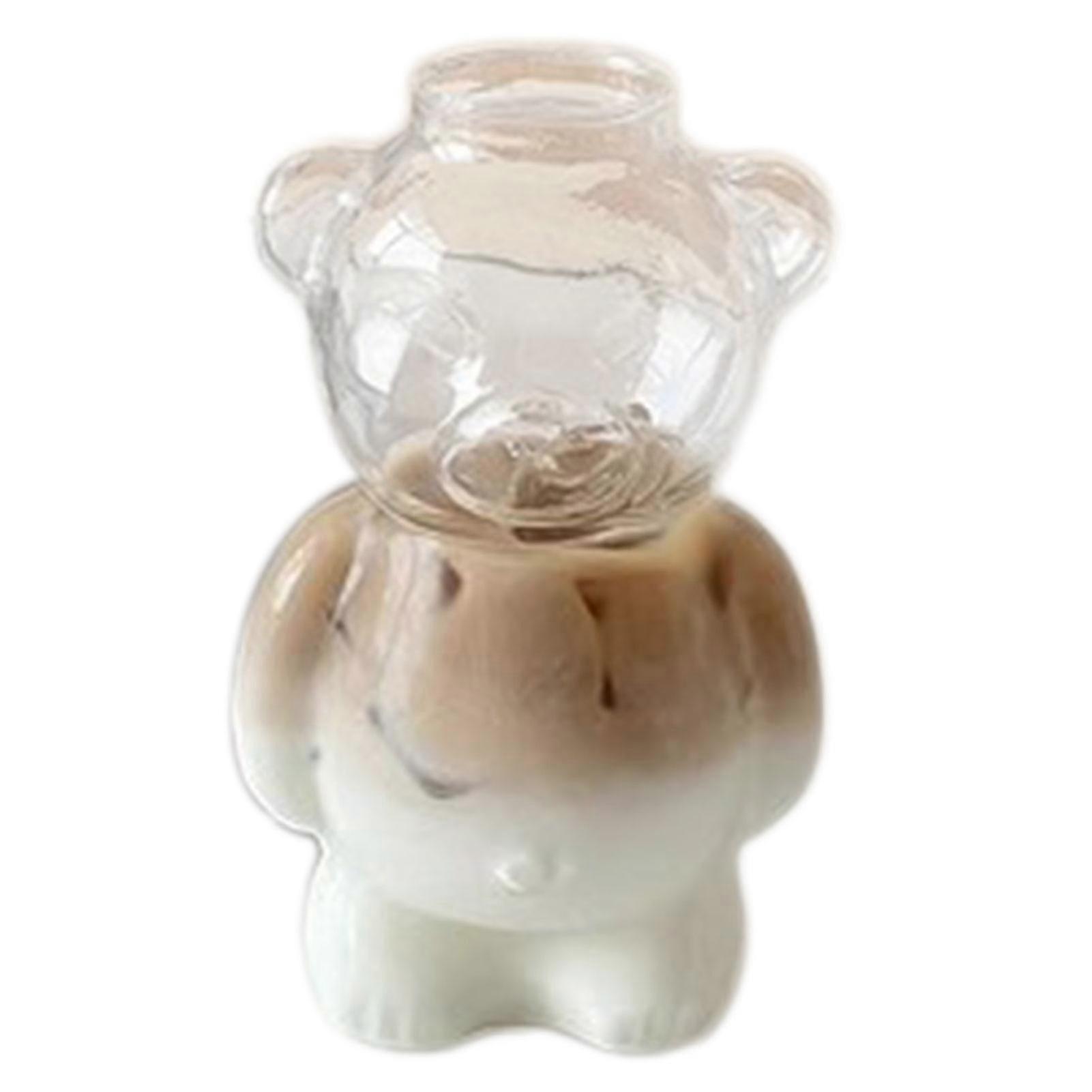 Bear-Shaped Glass Iced Coffee Cup