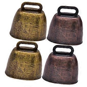 Cloches en métal pour moutons et vaches, 4 pièces, accessoires anti-perte pour animaux
