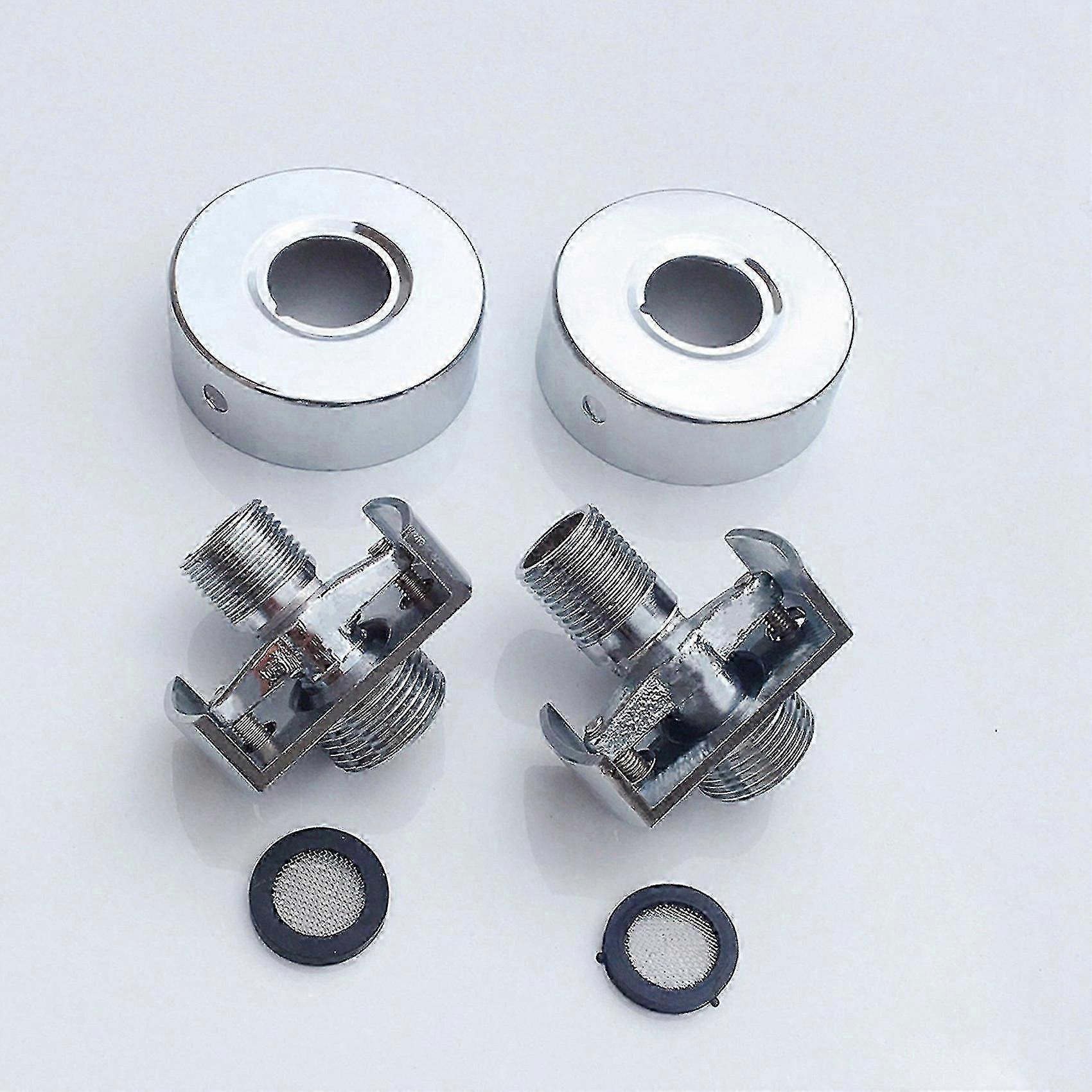 Adjust Shower Head Intake Pipe Angle, 2x Copper Eccentric Screws with Angled Curved Foot