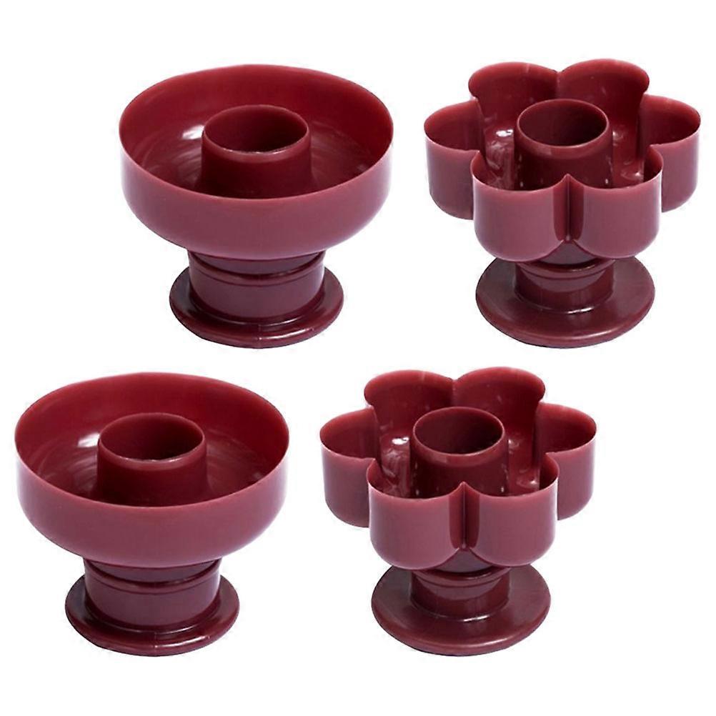 Brown Round Donut Mold Multi-Function Mold for 4Pcs DIY Baking