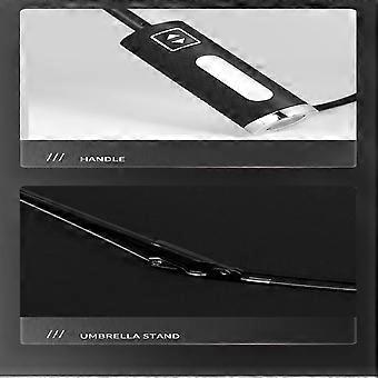 Automatic Folding Umbrella with LED Light, 10 Rib Windproof Business Design, Auto Open Close for Travel