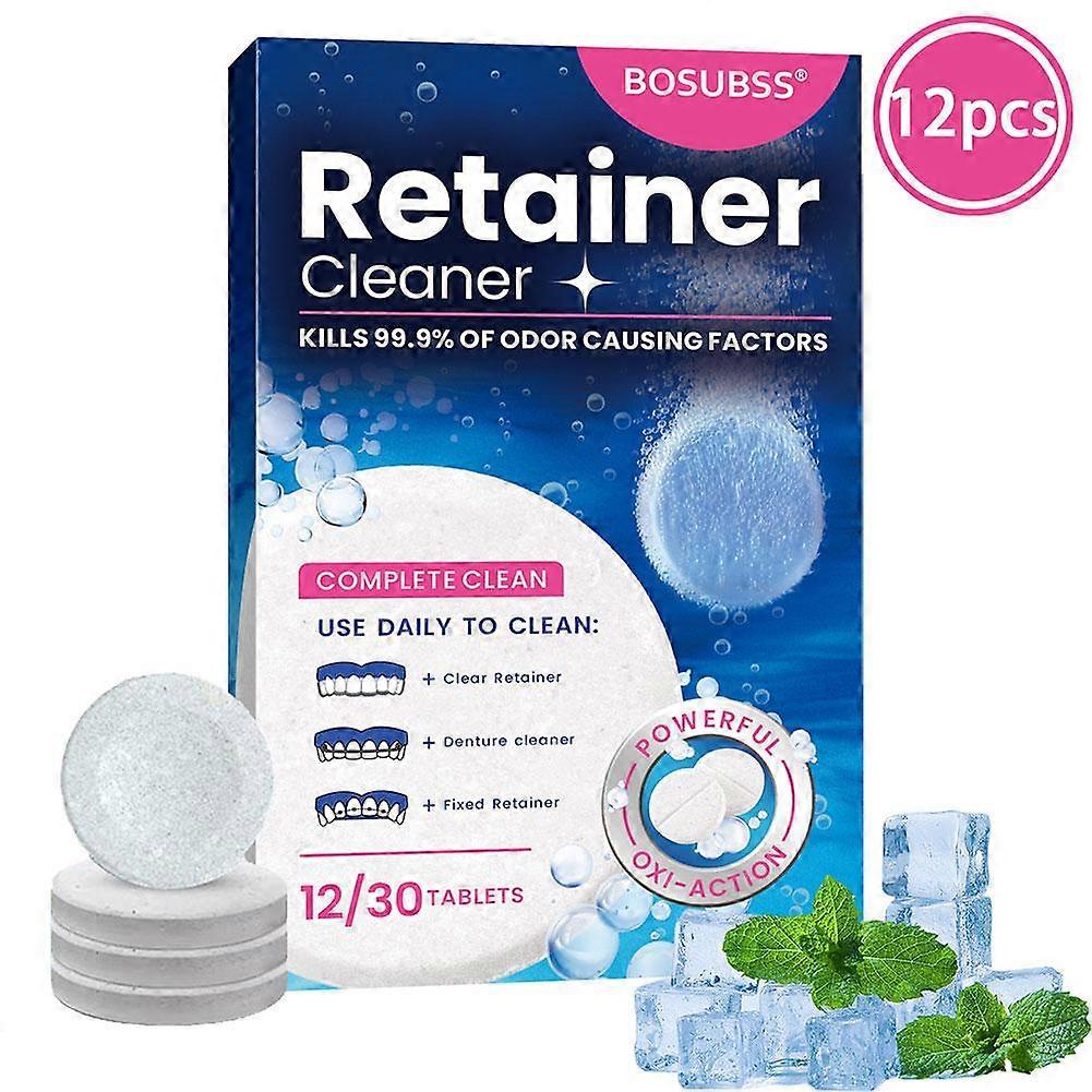 Effervescent Retainer Cleaner Tablets for Clear Aligners Dentures Odor