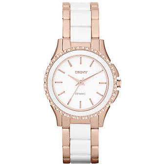 Dkny Westside Quarz Analog Frauen Uhr mit Keramik Armband NY8821