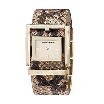 Mkors dress leather Watch for Women Analog Quartz with MK2123 Cowskin Bracelet
