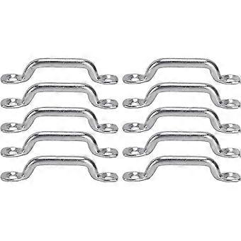 10 Pack Boat Top Pad Eye Deck Loop Tie Down, Stainless Steel Deck Hardware for Kayak Canoe Rigging, 72mm