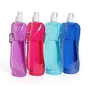 4pcs 480ml Foldable Water Bottle Camping Drinking Bag Running Cycling Outdoor Gear SX-bhkj