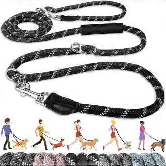 Hands-Free Reflective Dog Leash, 10x1/2 Inches for Walking & Running-bj