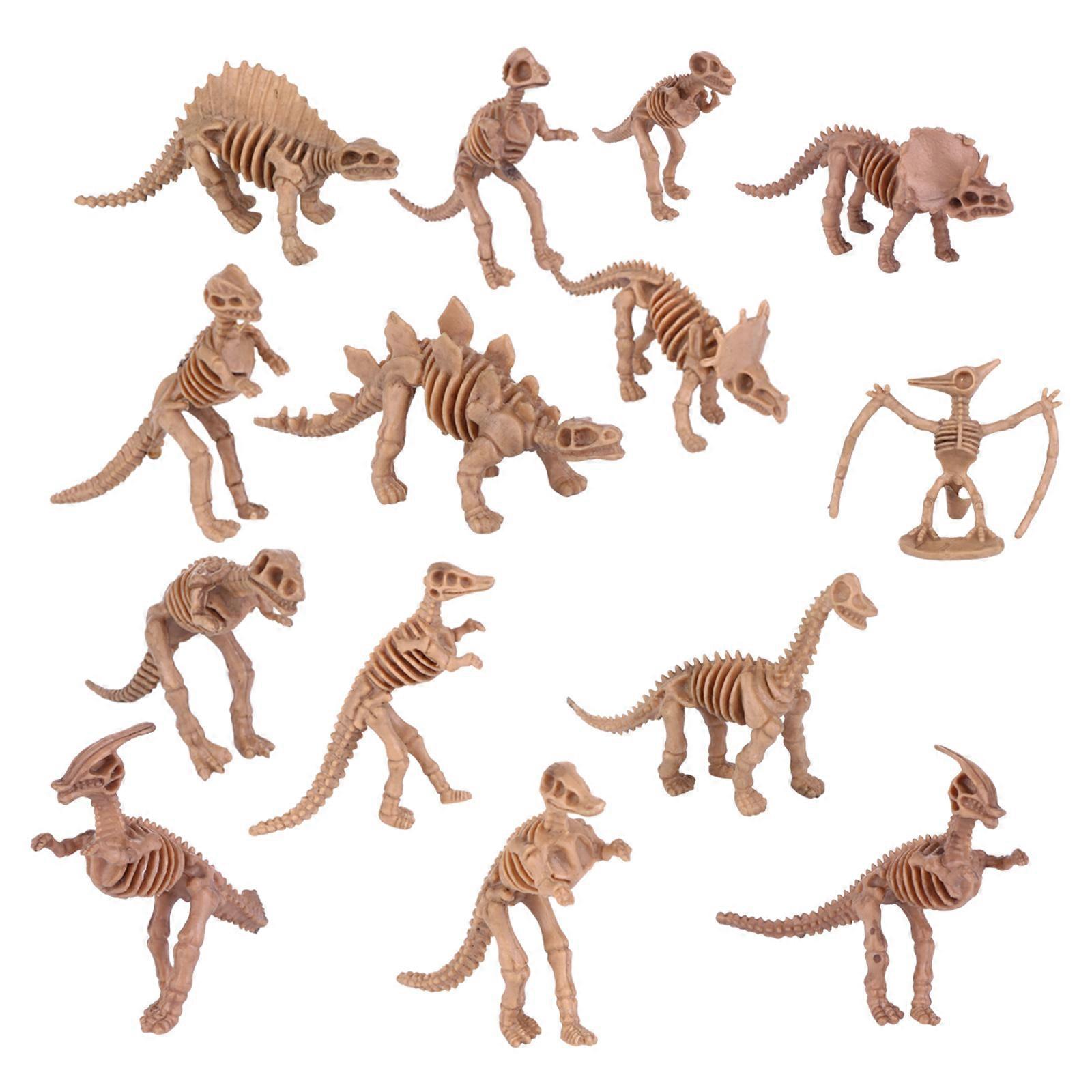 Simulation Dinosaur Toy Dinosaur Skeleton Model for Decor 12Pcs Set