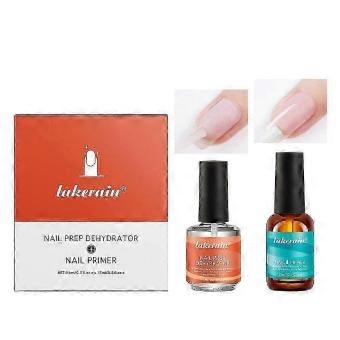 Nail Primer, Nail Prep Dehydrator Set for Gel Nail Polish, Strong Adhesion, Prevents Lifting