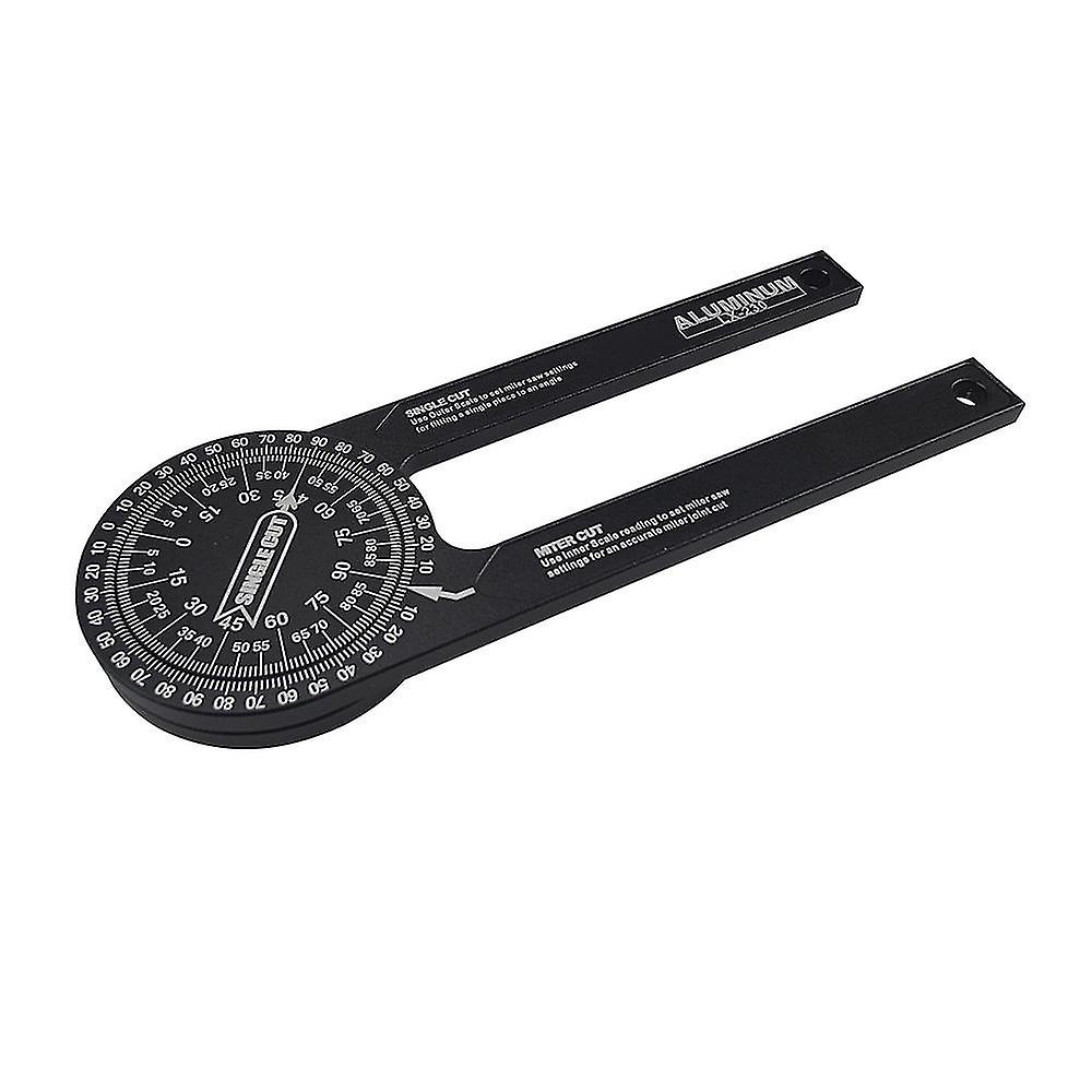 ,7.3 Inch High Precision Aluminum Alloy Angle Protractor Miter Saw Protractor Measuring Ruler