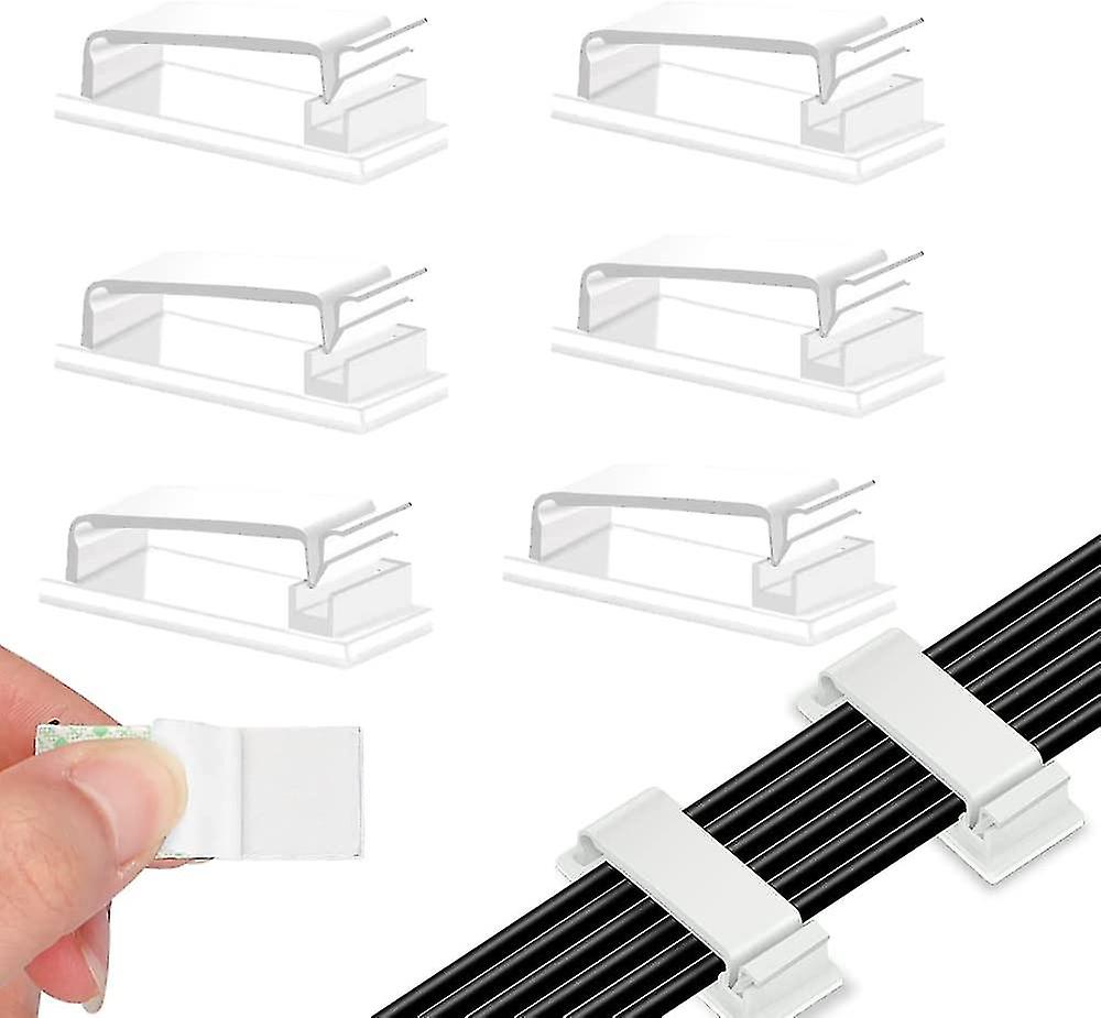50pcs Adhesive Durable Cable Management Clips Power Cord Retainers