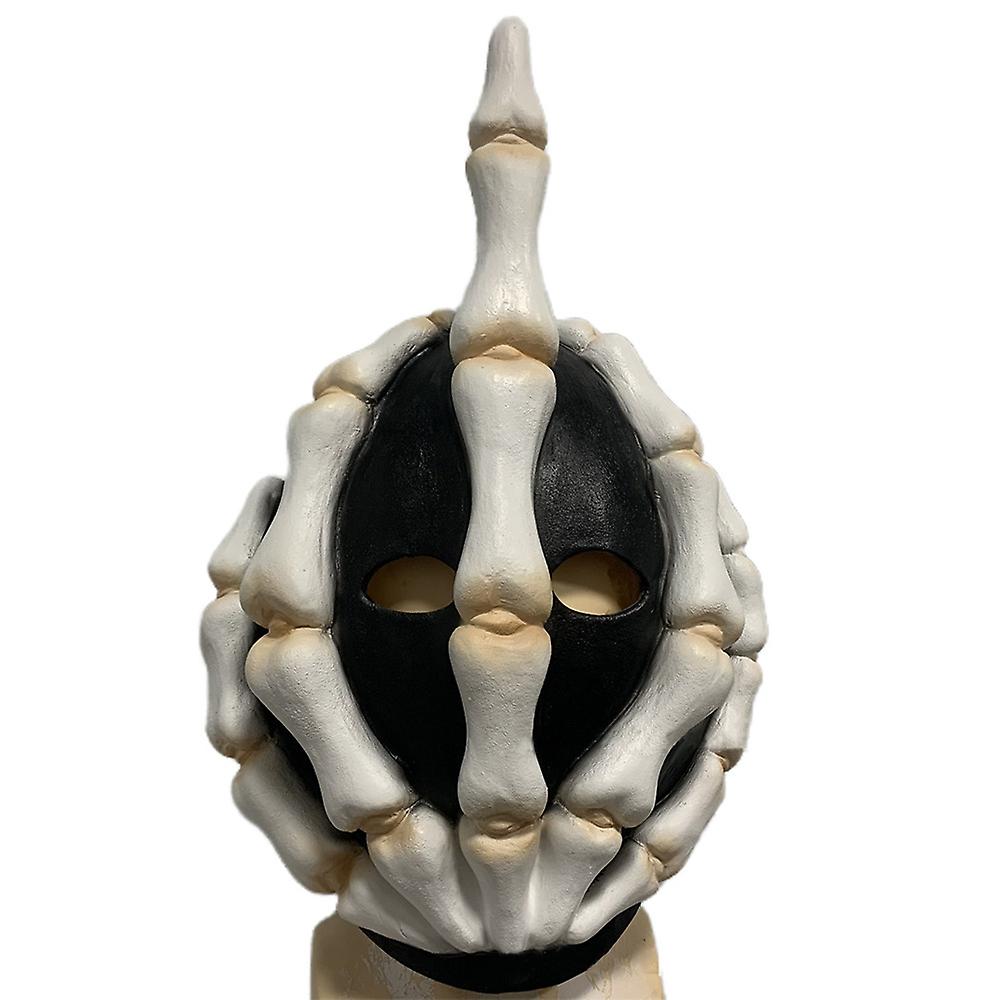 Halloween Skeleton Middle Finger Mask Cosplay Party Prop
