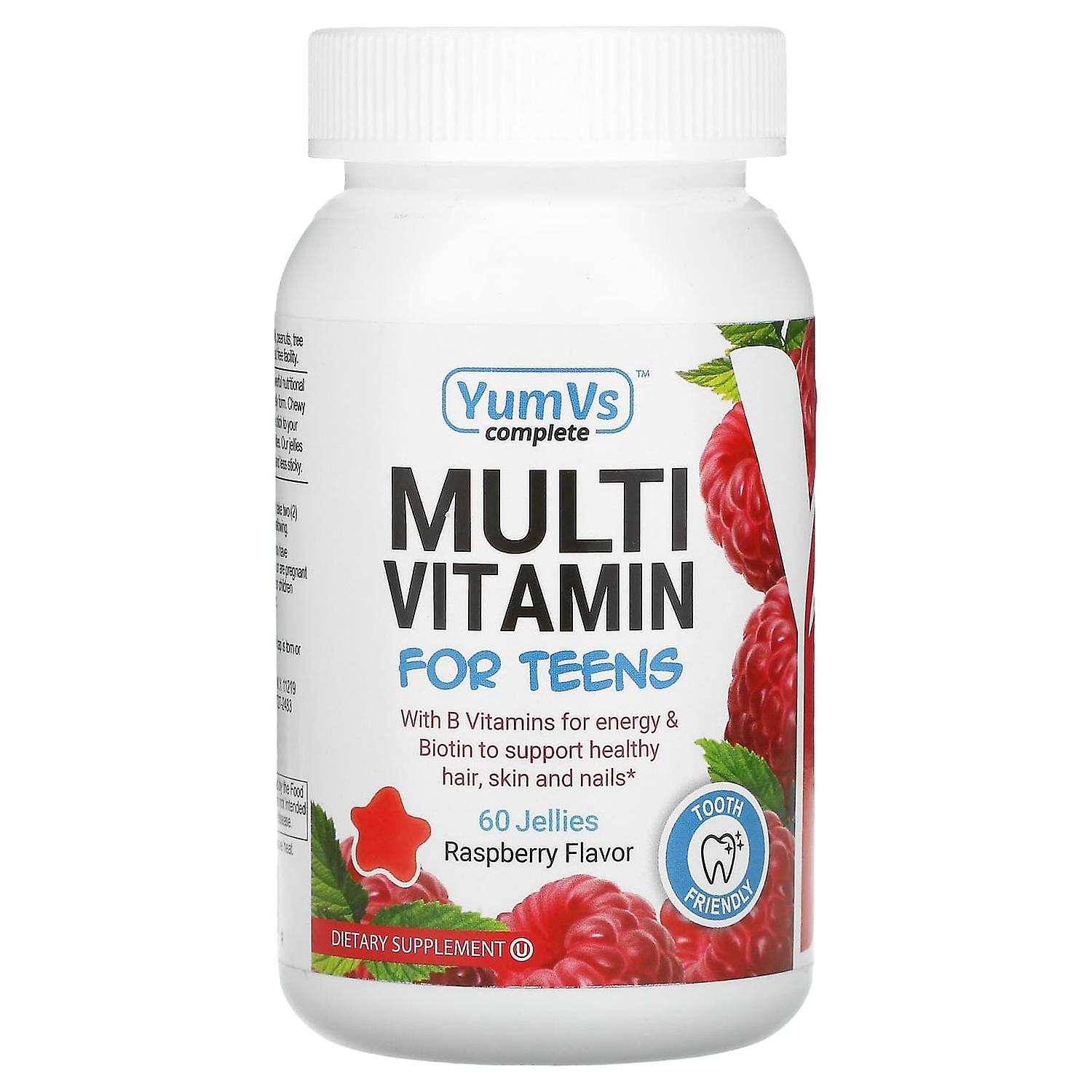 Yum-Vs, Multi Vitamin for Teens, Raspberry, 60 Jellies