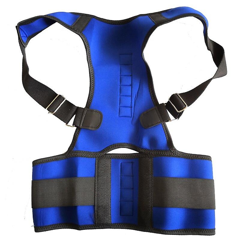 Adjustable Posture Corrector Back Support Shoulder Back Brace Posture Correctionr Spine Corrector Health Postural Fixer Tape-blue