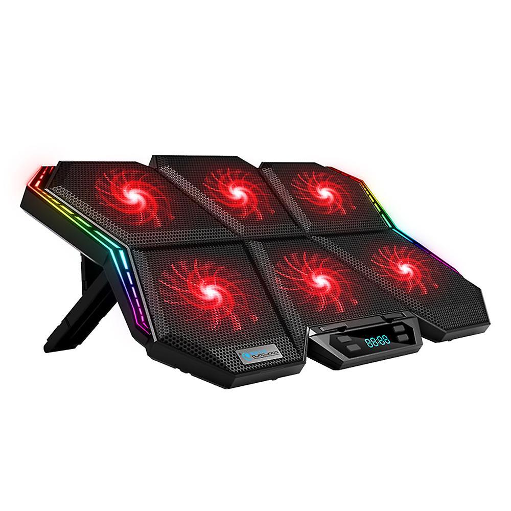 COOLCOLD K40 RGB Laptop Cooler 6-fan Cooling Stand Mute Design with Adjustable Wind Speed Stand