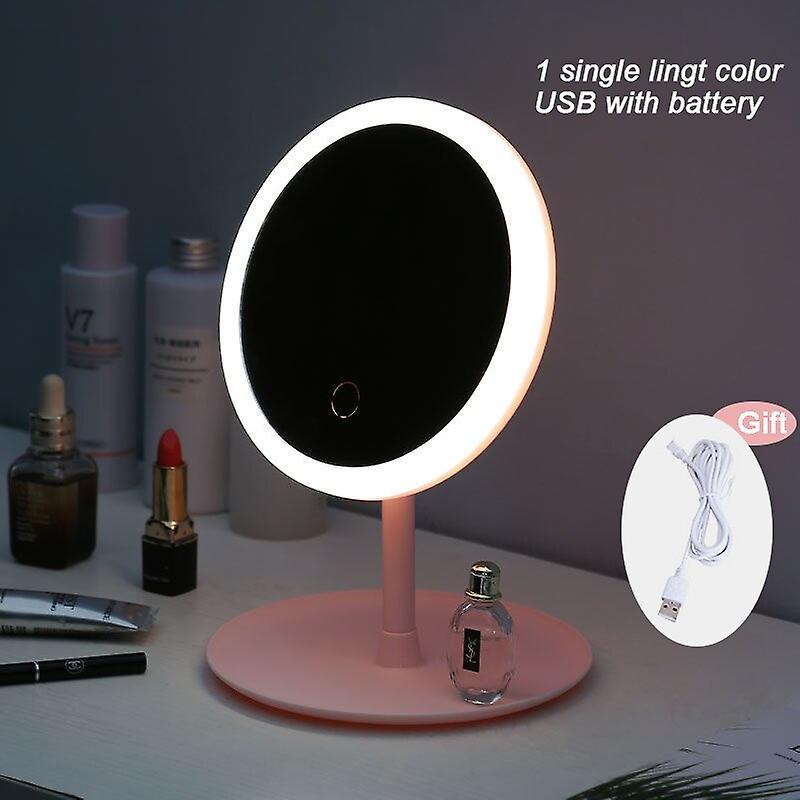 Makeup Mirror With Light  White Led Daylight Vanity Mirror Detachable/storage Base 3 Modes Mirror With Light Gift Usb Cable