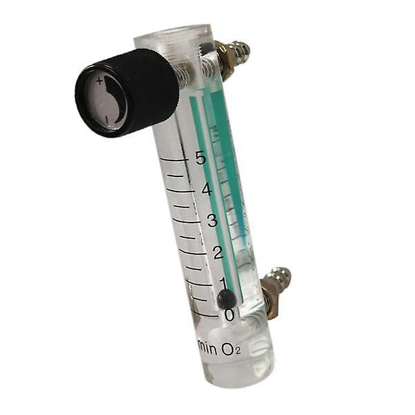 2xOxygen Flow Meter Flowmeter with Control Valve for Oxygen Air 0-5L