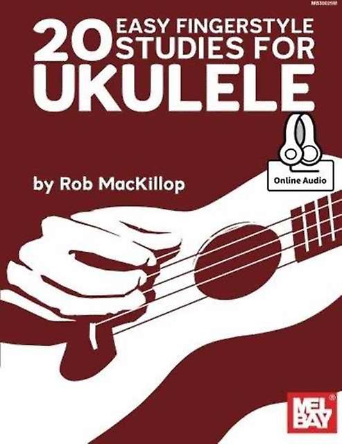 20 Easy Fingerstyle Studies For Ukulele by Rob MacKillop Paperback Book