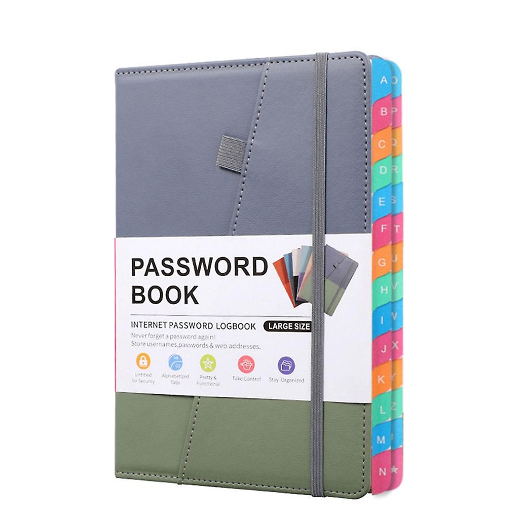 Organized A5 Password Record Book with Alphabet Labels and Planning Stickers