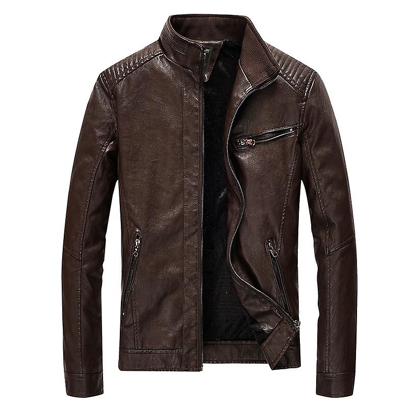 New Men's Padded Leather Jacket