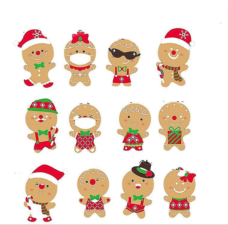 Christmas Tree Gingerbread Man Ornaments (c, Style) 12 Pieces bd