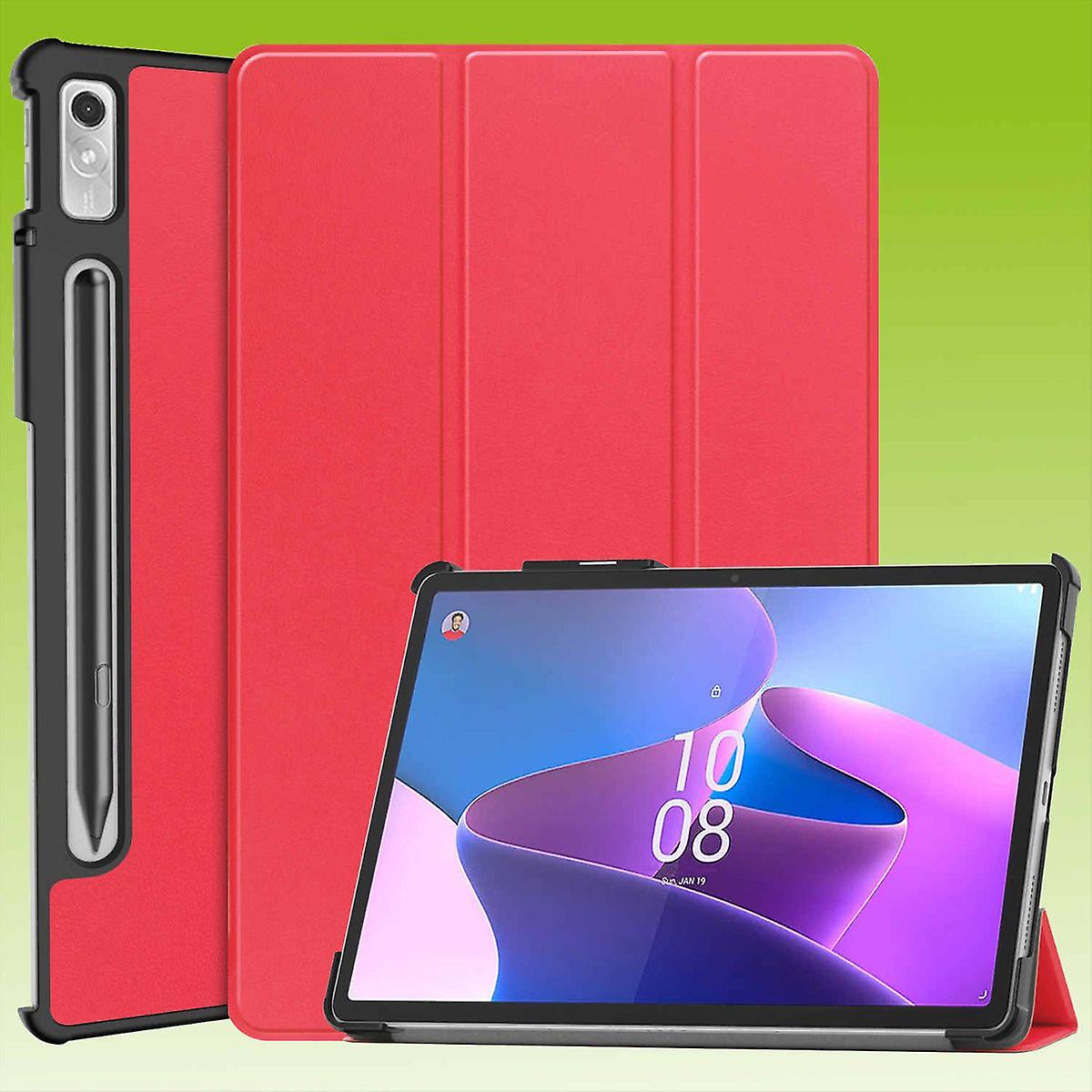 For Lenovo Tab P11 Pro 2nd Gen 11.2 inch 3folt Wake UP Smart Cover Red Case