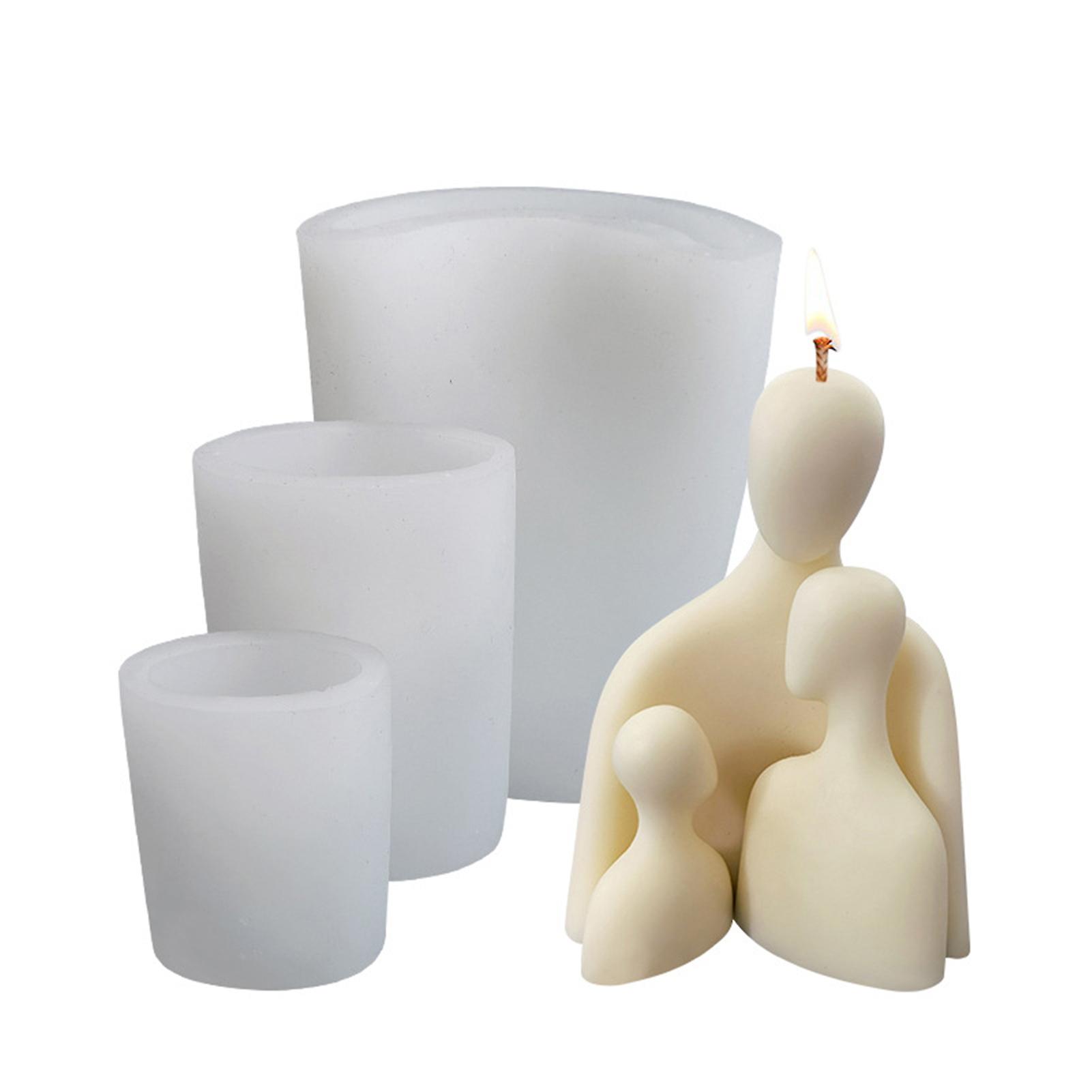 Candle Silicone Stencil Easy to Clean DIY Warm Family Template For DIY Candle Fondant Soap Chocolate