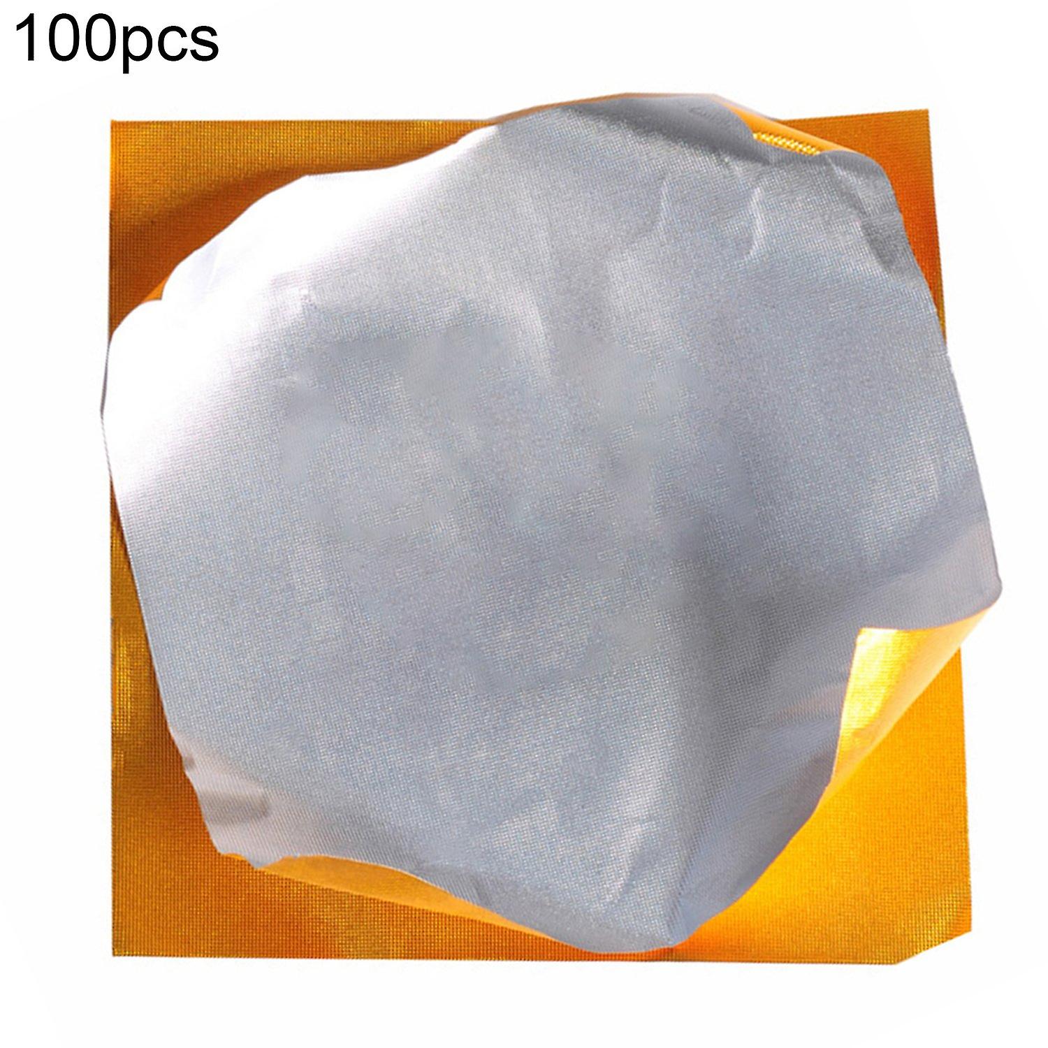 ZHOUBA 100Pcs Aluminum Foil Paper Waterproof Wrapping Portable Fadeless Chocolate Wrapping Paper