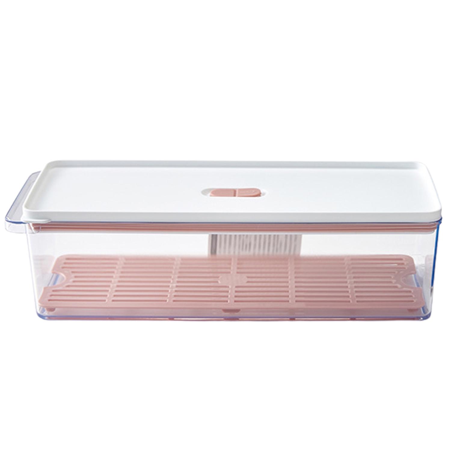 700ml/1100ml/1500ml/2300ml Storage Box with Lid Large Capacity Plastic Food Grade Visible Food Conta