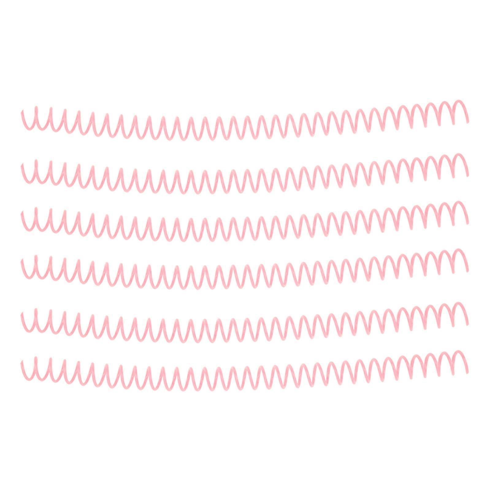 20Pcs Spiral Binding Coil Large Capacity Spine Comb 30 Holes 13mm Diameter Set Kit Pink
