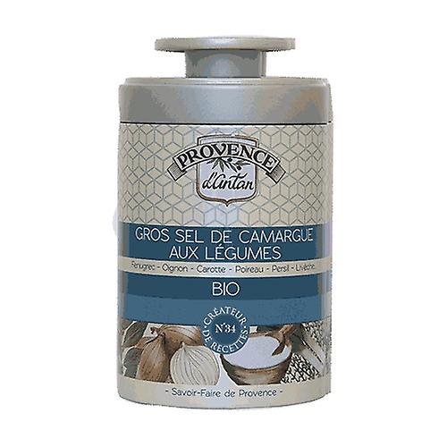 Coarse Camargue salt with organic vegetables Metal tin 90 g