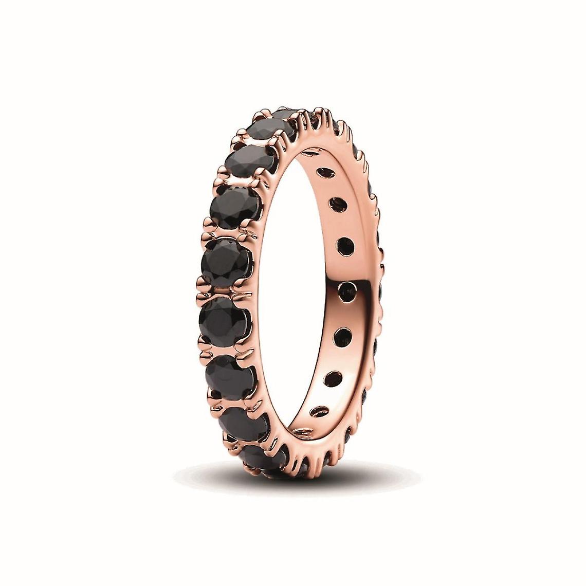 Zwarte Glitter Rank Eternity Ring