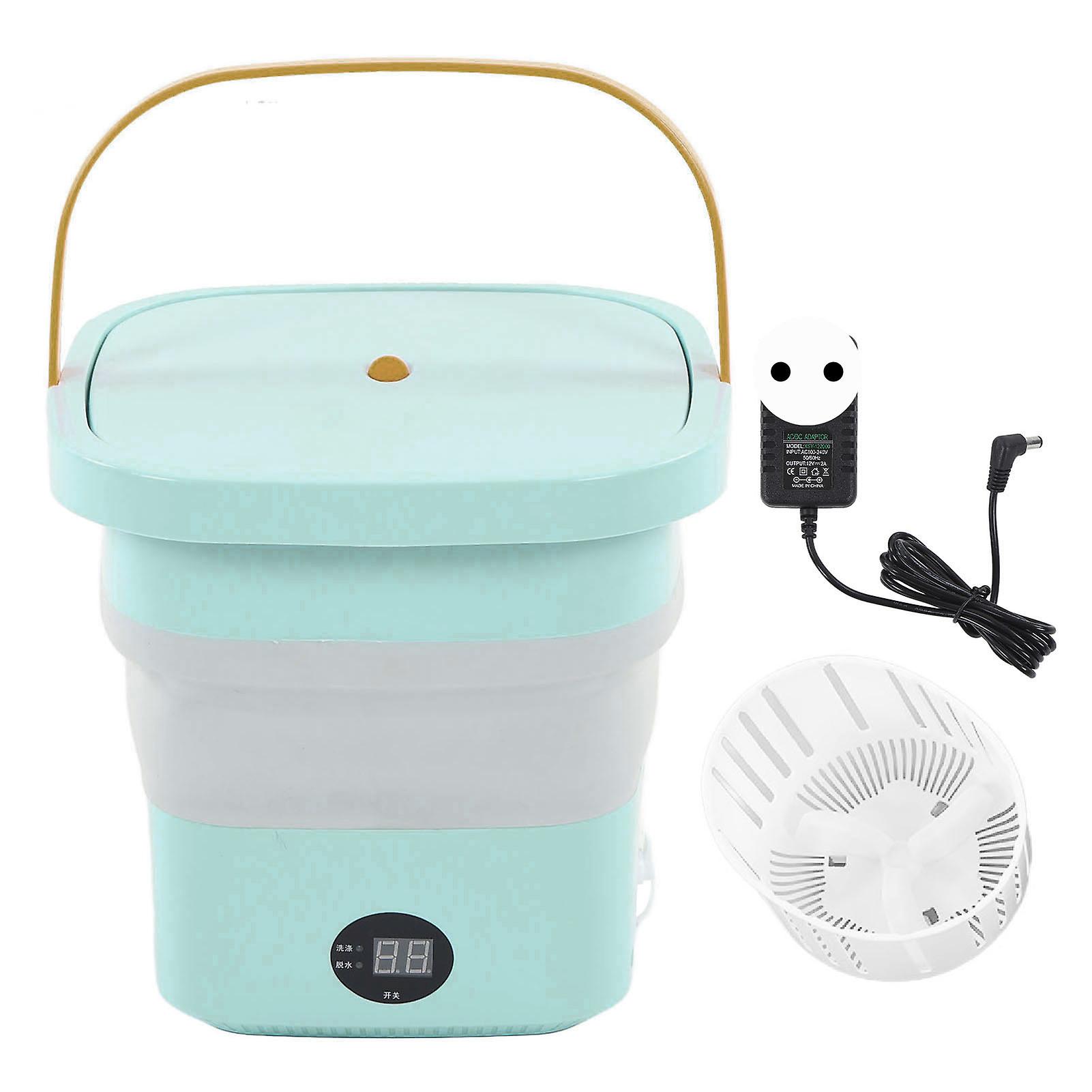 Compact 6L Foldable Washing Machine with LCD Display for Travel, Dorms & Small Spaces - EU Plug