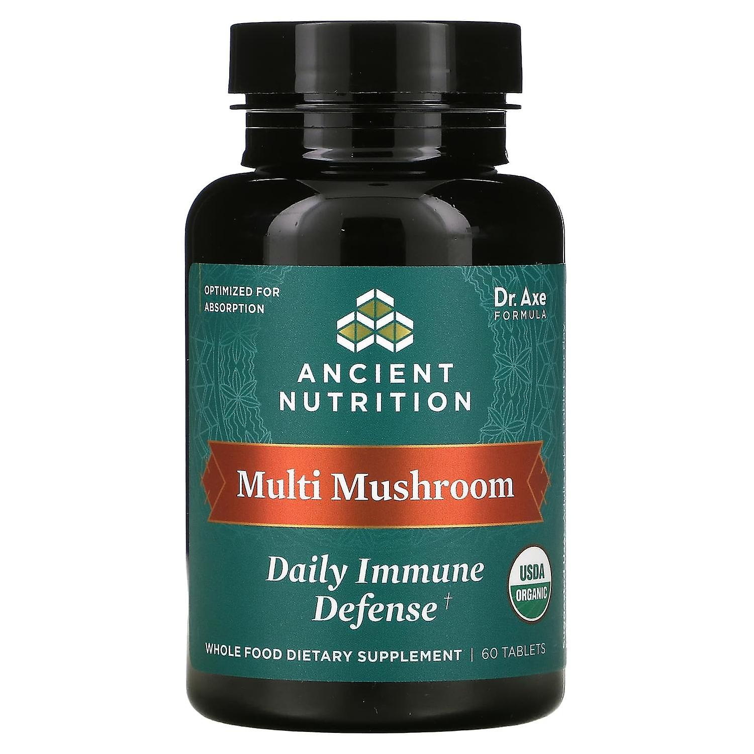 Dr. Axe / Ancient Nutrition, Multi Mushroom, Daily Immune Defense, 60 Tablets