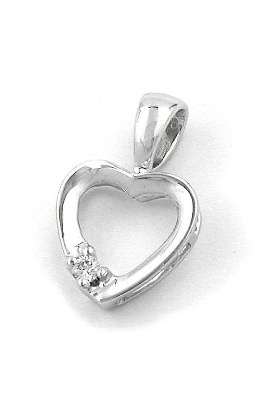 Pendant Heart 14k White Gold - Gl430919
