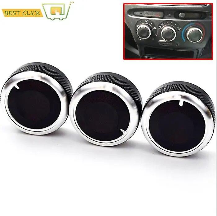3pcs/set Switch Knob Knobs for Toyota Funcargo / Probox Heater Heating Air Conditioning Control Buttons Dials Frame A/C Air Panel Housing~10258