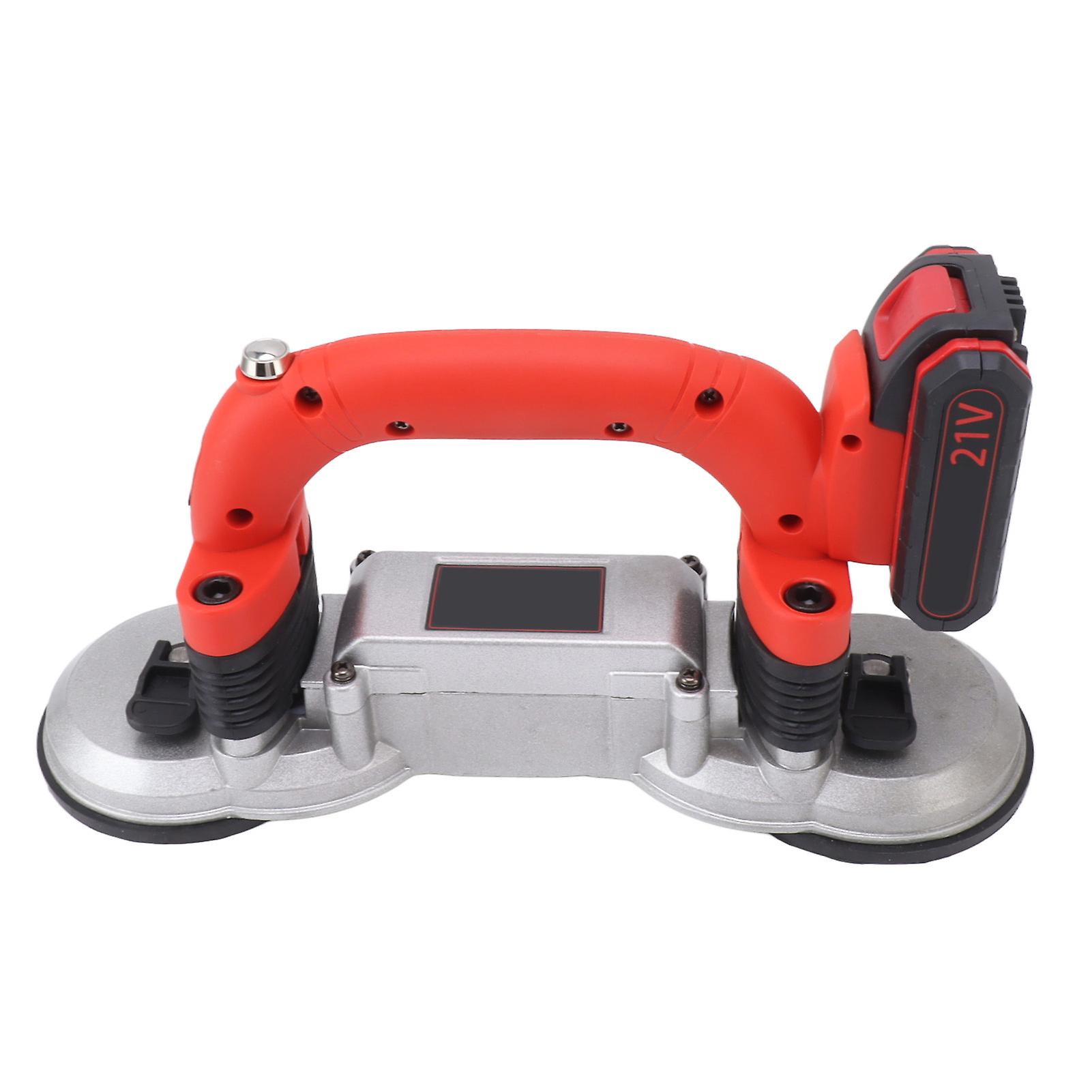 800W Tile Vibration Tool 11.5cm Diameter Double Suction Cup Handheld Tiling Vibrator Machine Adsorption 400kg 28000R 100‑240V