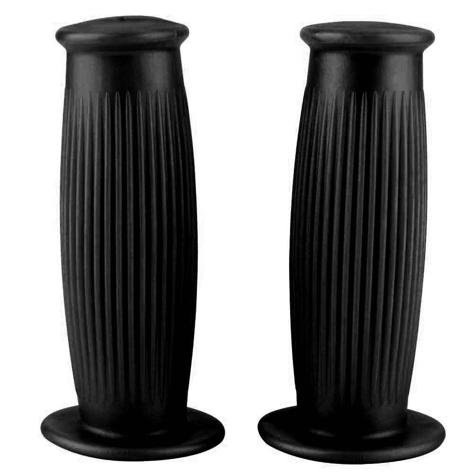 Pair of 1inch 25/28mm Universal Motorcycle Vintage TPU Handle Handle Grip Black
